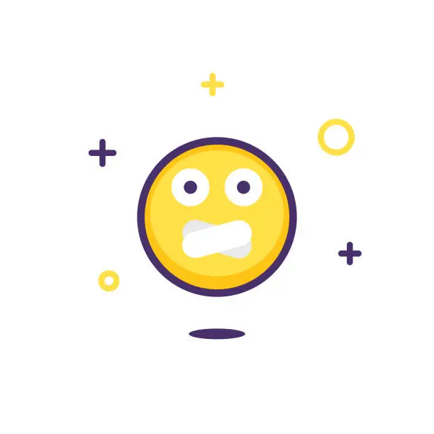 Vector illustration of Emoticon design with sparks and stars
