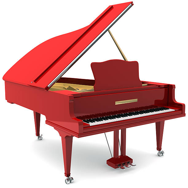 Grand Piano Red Stock Photo - Download Image Now Piano, Red, Cut Out iStock