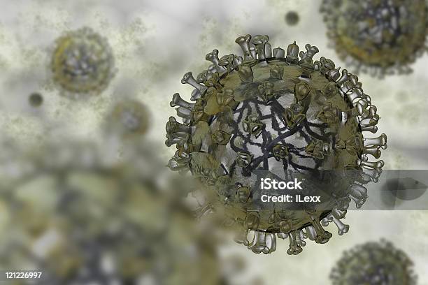 Un H1n1 Del Virus - Fotografie stock e altre immagini di Influenza - Virus - Influenza - Virus, Malattia, Batterio
