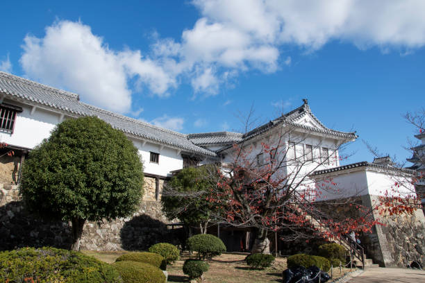 Nishinomaru of Himeji Castle Himeji, Japan- 30 Nov, 2019: Nishinomaru of Himeji Castle, the west bailey (Nishinomaru) which served as the residence of a princess bailey castle stock pictures, royalty-free photos & images