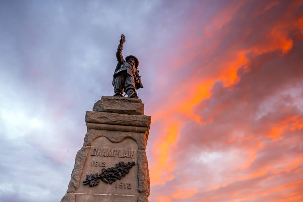 A statue at Nepean Point in Ottawa Canada