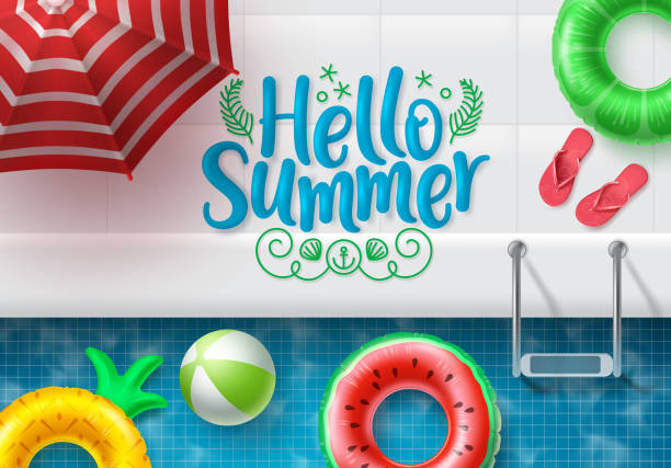Pool Hello Sumer 720+ Hello Summer Pool Stock Illustrations, Royalty-Free Vector ...