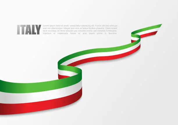 Vector illustration of Italy flag background concept