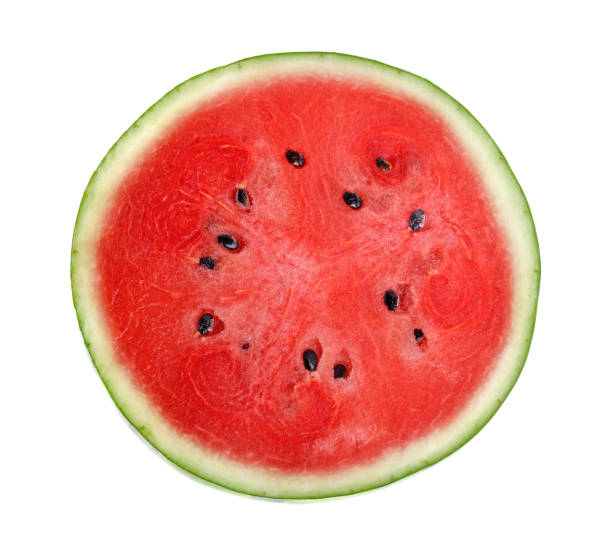 istock Sliced of watermelon isolated on white 1212303032