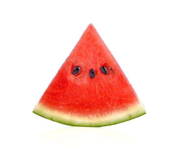 istock Sliced of watermelon isolated on white 1212303042