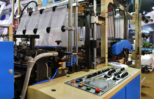 istock Automated production line Plastic bag Industrial 1212303836