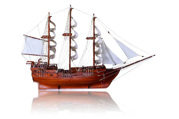 barque isolated on white background.This had clipping path.
