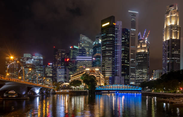 istock Singapore Skyline at Night 1212308723