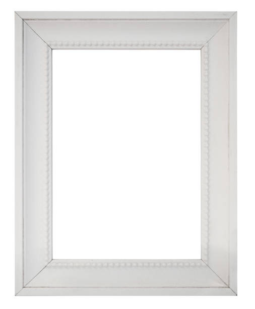 istock Blank white vintage picture photo frame isolated on white background 1212312723