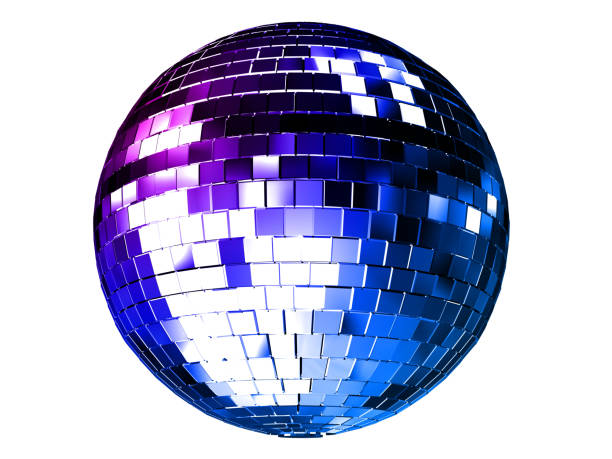 istock 3d illustration of color disco ball isolated on white background. 1212320013