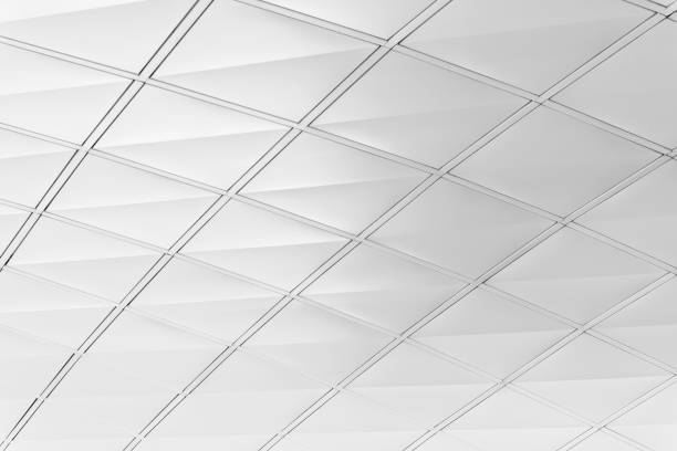 istock White roof texture. Abstract background. Modern architecture pattern decorated in building. 1212321057