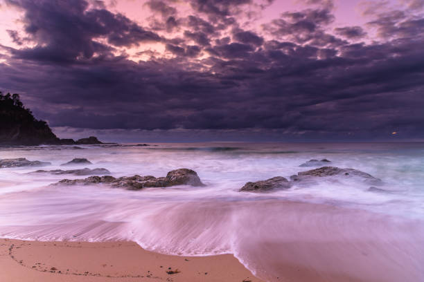 Cloudy Sunrise at Malua Bay on the South Coast of NSW, Australia