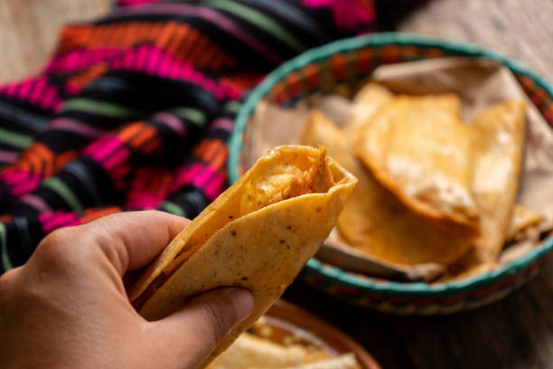 istock Mexican basket tacos also called 