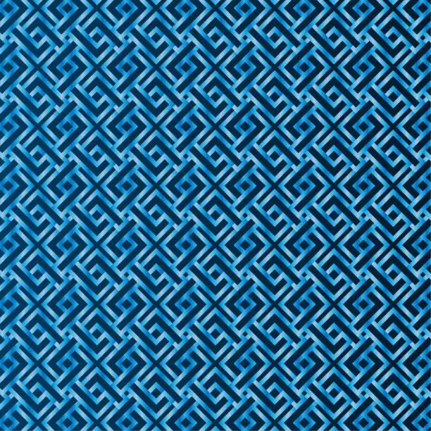 Vector illustration of Blue pattern seamless the background