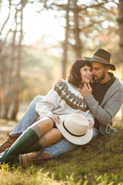 istock Lovely hipster couple enjoying each other. 1212330765