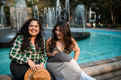 Two young women enjoying a sunny day