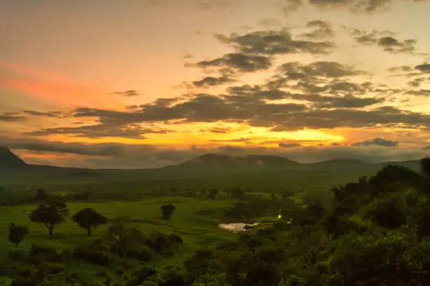 Landscapes from the Tsavo East National Park Tsavo West and Amboseli