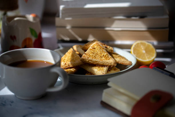istock home baked wholewheat biscuit and coffee break 1212339925