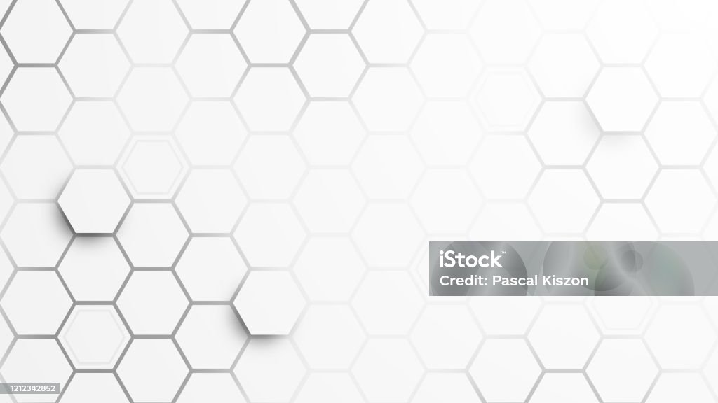 Abstract Hexagon Wallpaper White Background 3d Vector Illustration Stock  Illustration - Download Image Now - iStock