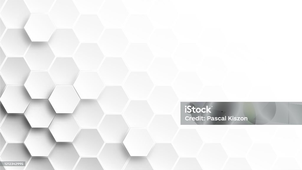 Abstract Hexagon Wallpaper White Background 3d Vector Illustration Stock  Illustration - Download Image Now - iStock