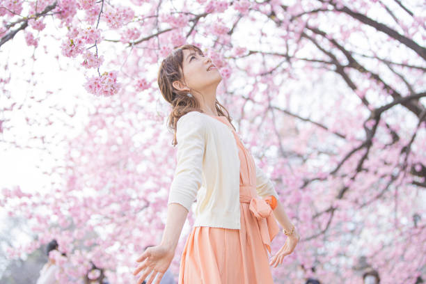 istock Portrait taken under a cherry tree 1212346493