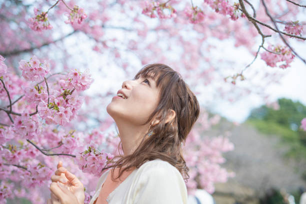 istock Portrait taken under a cherry tree 1212346494