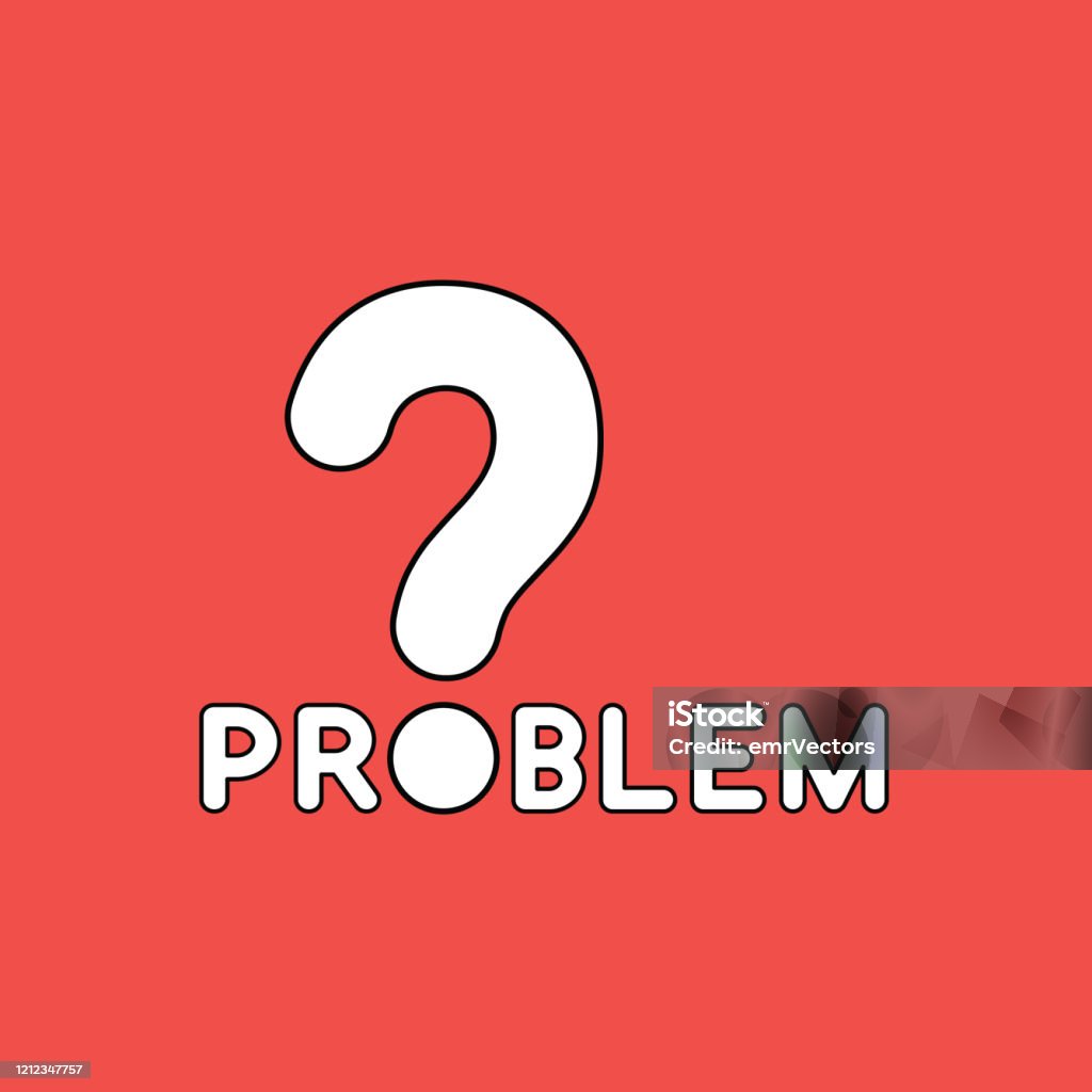 Problem Textart Vector Illustration Concept Of Problem Text With Question Mark Stock ...