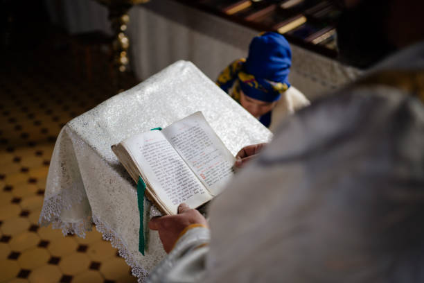 istock items for sacrament wedding on ambo Church priest 1212348349