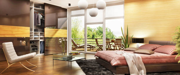 istock Modern wardrobe in the big bedroom 1212349981