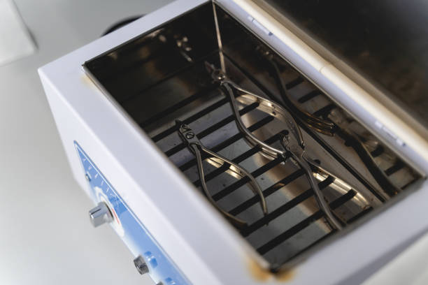 istock Close up of professional box for instrument sterilization 1212352356