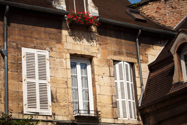 istock Retro beautiful window in France 1212353252