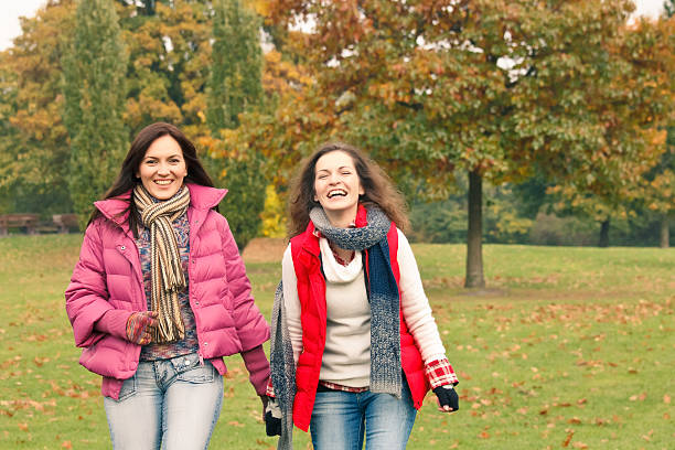 istock Two pretty girls having fun 121235333