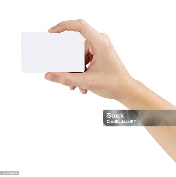 Credit Card Female Hand Holding Stock Photo - Download Image Now - Greeting Card, Credit Card, Human Hand