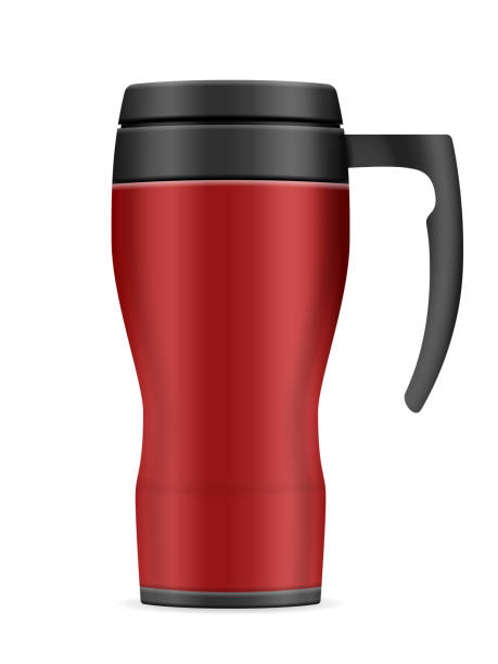 illustrazioni stock, clip art, cartoni animati e icone di tendenza di tazza da viaggio - insulated drink container bottle container white background