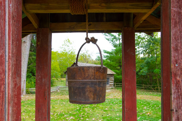 istock Old Wooden Well bucket- Ohio 1212358108