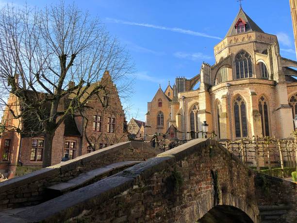 istock Historic Bruges city centre in February 1212360264