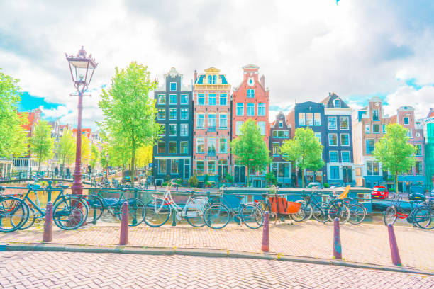 istock Bikes and canals of Amsterdam 1212368866