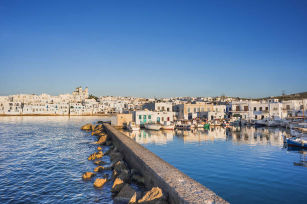 istock Naoussa village sunset view, Paros island, Greece 1212370135