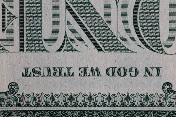 Closeup of back side of 1 dollar bill