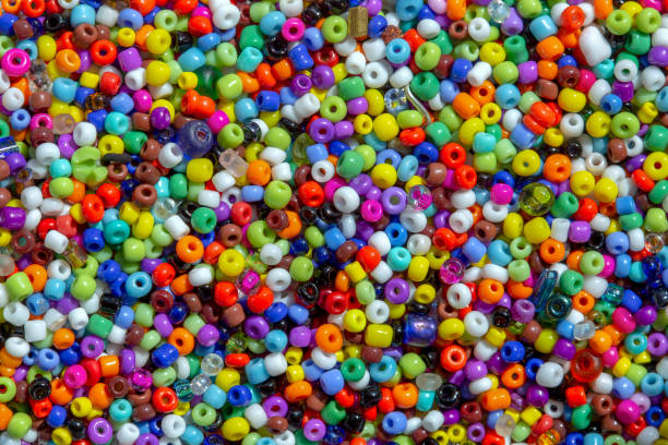 istock Macro photography of some colorful beads of different shape 1212371297