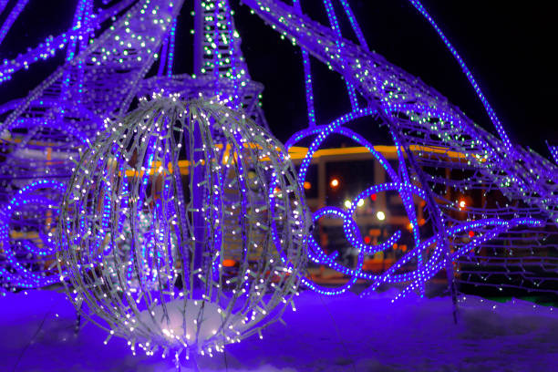 istock New Year's glowing installation. Cristmas happy holidays. 1212378295