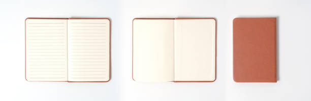 istock top view blank orange leather diary on white desk 1212380660