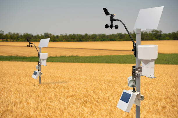 istock Weather station in a wheat field 1212381787