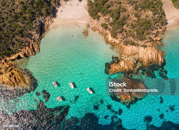 The Archpleago Of The Magdalene From Above Stock Photo - Download Image Now - Sardinia, Italy, Beach