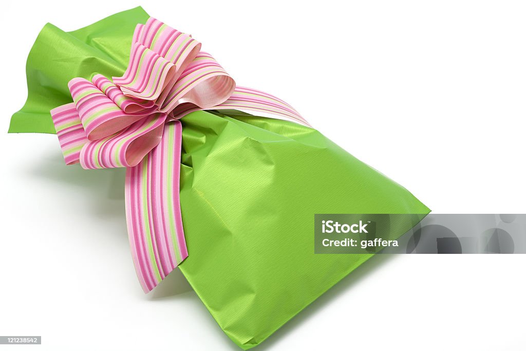 Regalo verde - Foto stock royalty-free di Carta da regalo