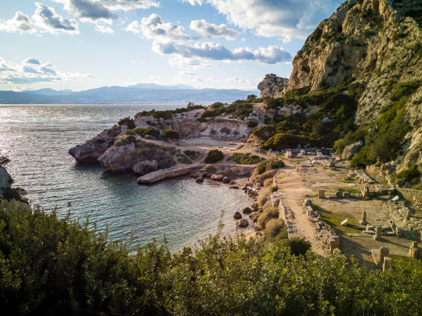 istock Ancient place Hraion Paradise Beach - Greece 1212386049