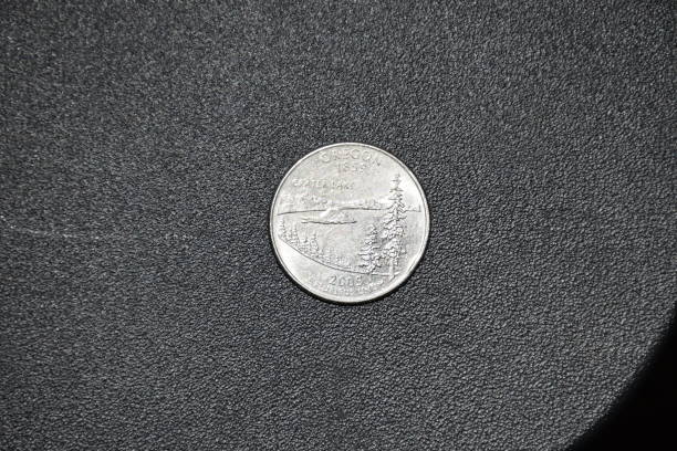 istock state quarter coin with black background for coin collection 1212386314