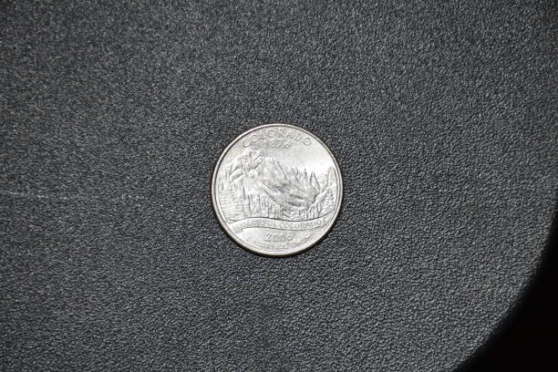 istock state quarter coin with black background for coin collection 1212386359