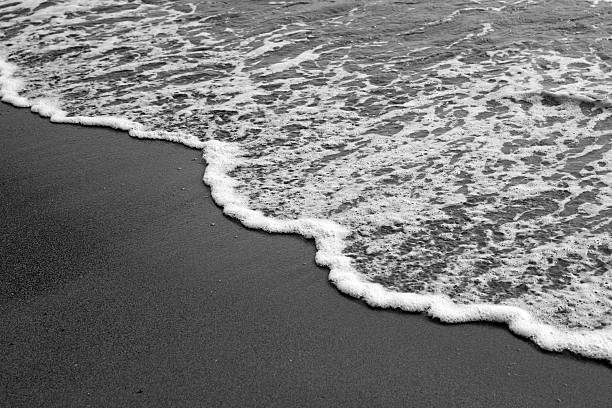 waves  black and white beach stock pictures, royalty-free photos & images