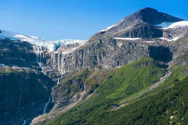 istock Melting glacier seen from Oldevatnet Lake 1212389808